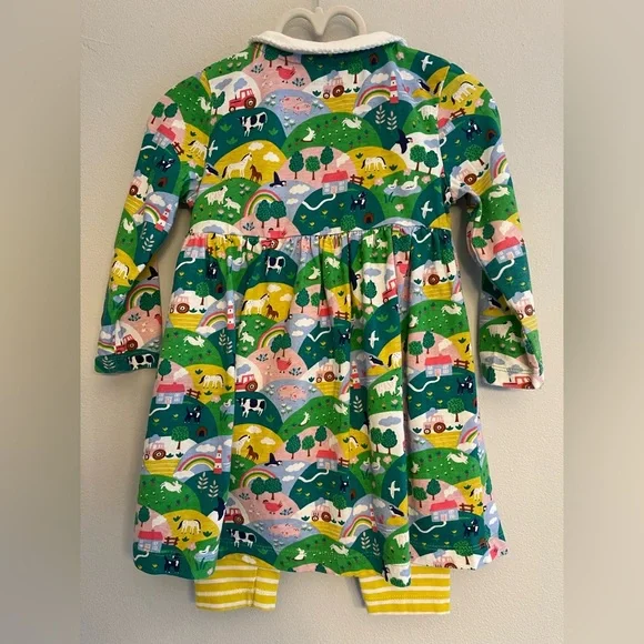 Baby Boden Yellow and White Striped Dress - Picture 4 of 7